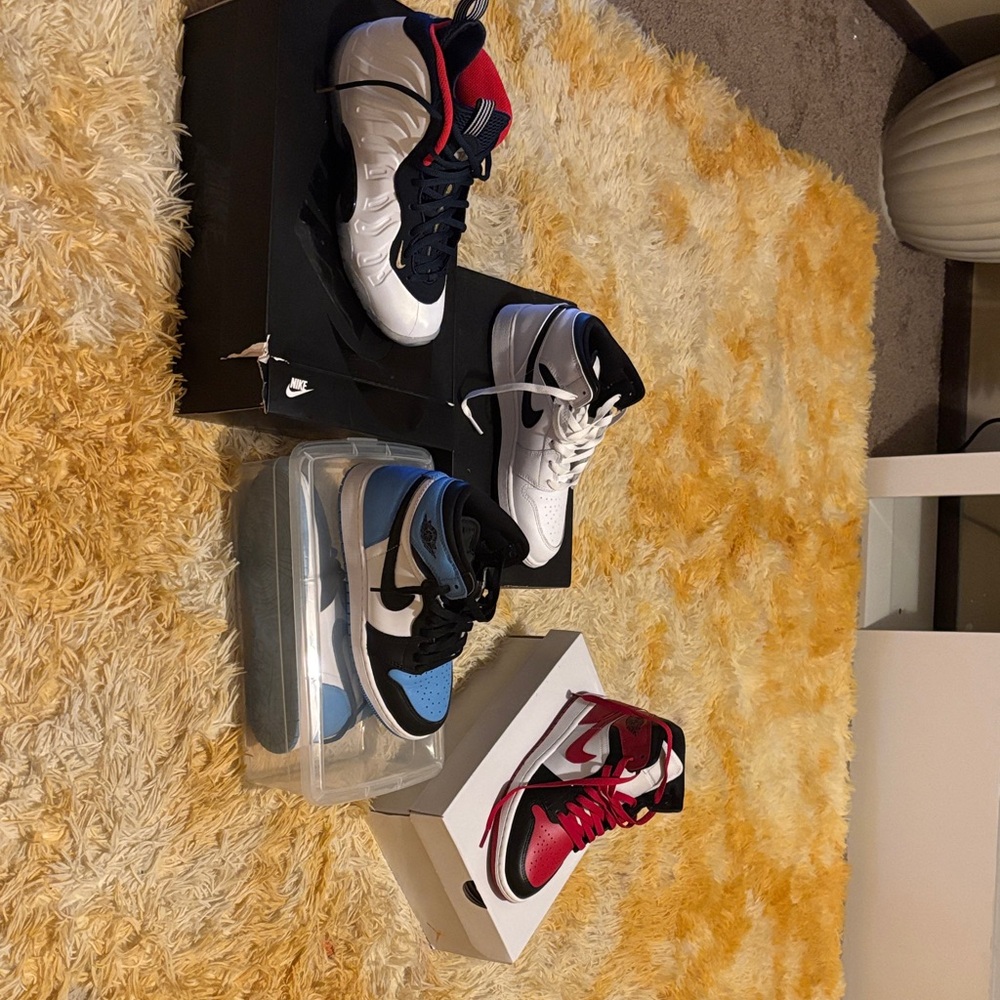 Nike Athletic Shoes - Red, Blue, Black, White
